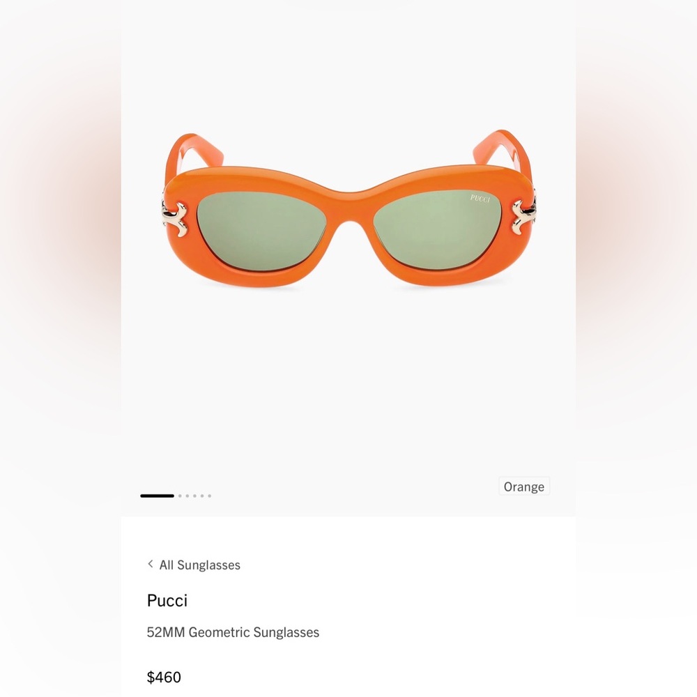 Emilio Pucci Orange Sunglasses